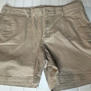 EDDIE BAUER womens size 10 tan shorts (stretch)